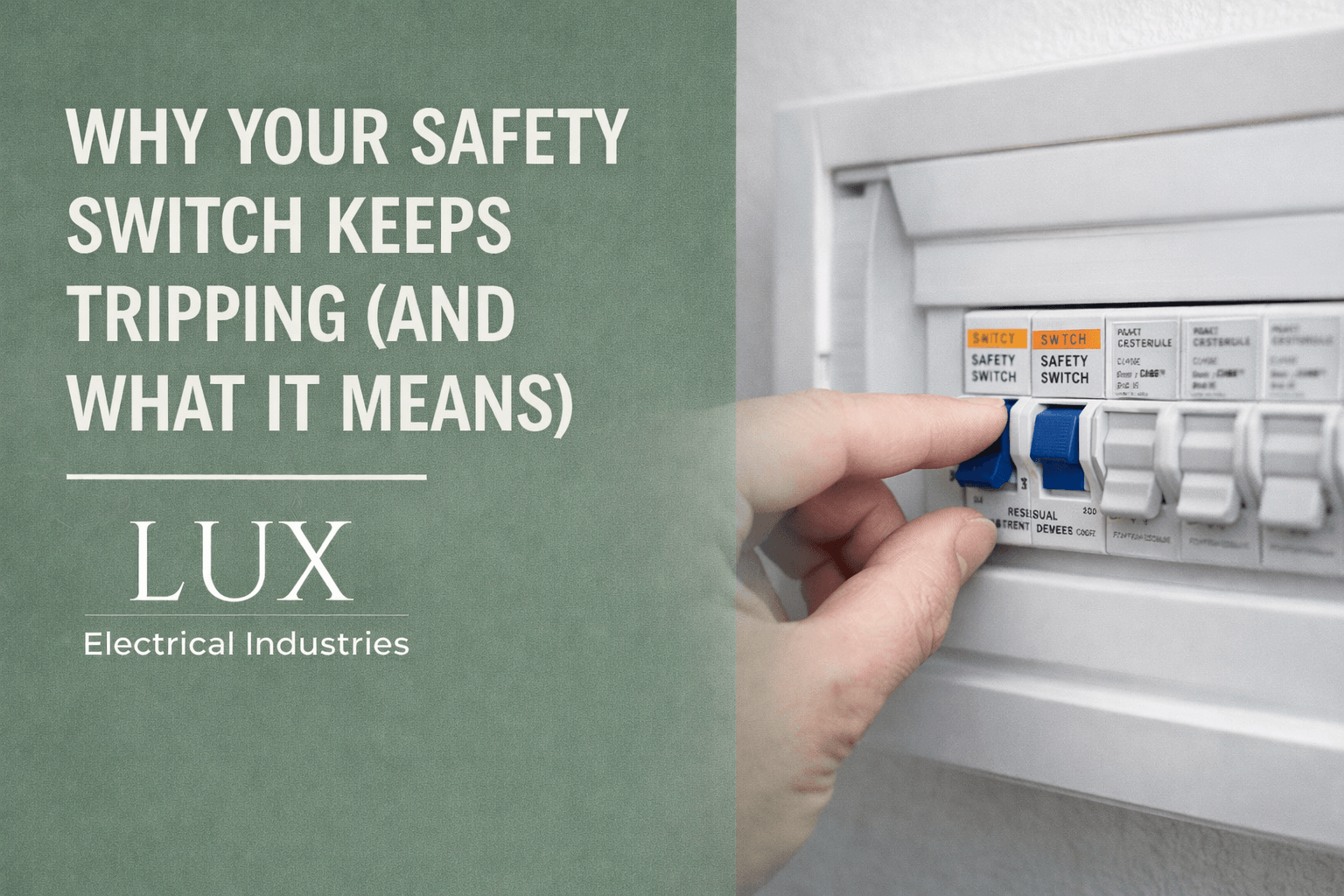 Why Your Safety Switch Keeps Tripping (And What It Means)