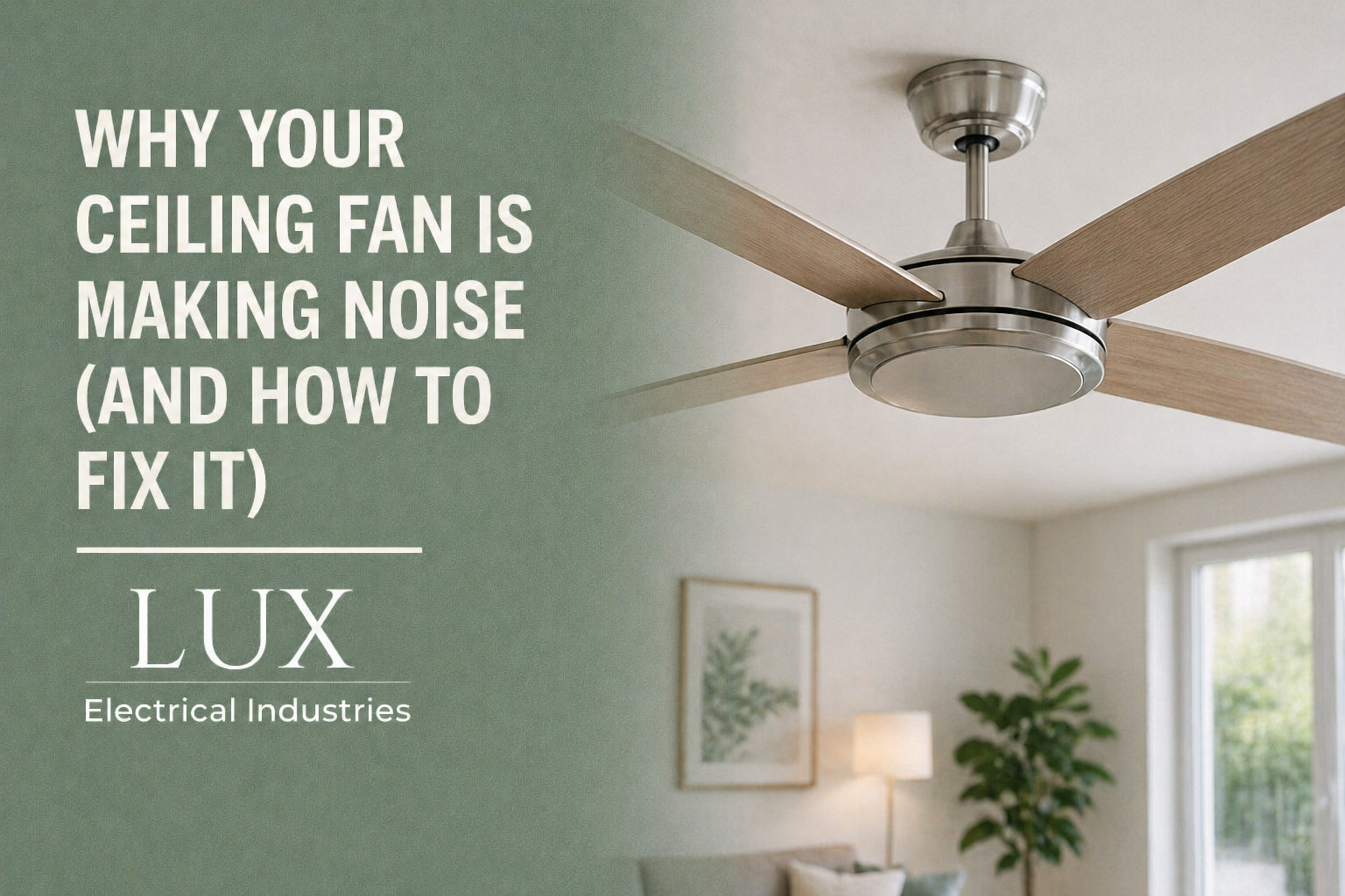Why Your Ceiling Fan Is Making Noise (And How to Fix It)